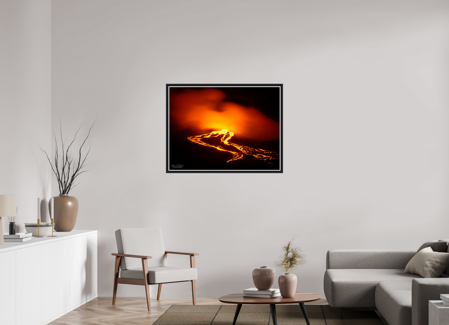 40 x 30″, Black Matte Floater Frame with Acrylic Glass (03H) Afterglow