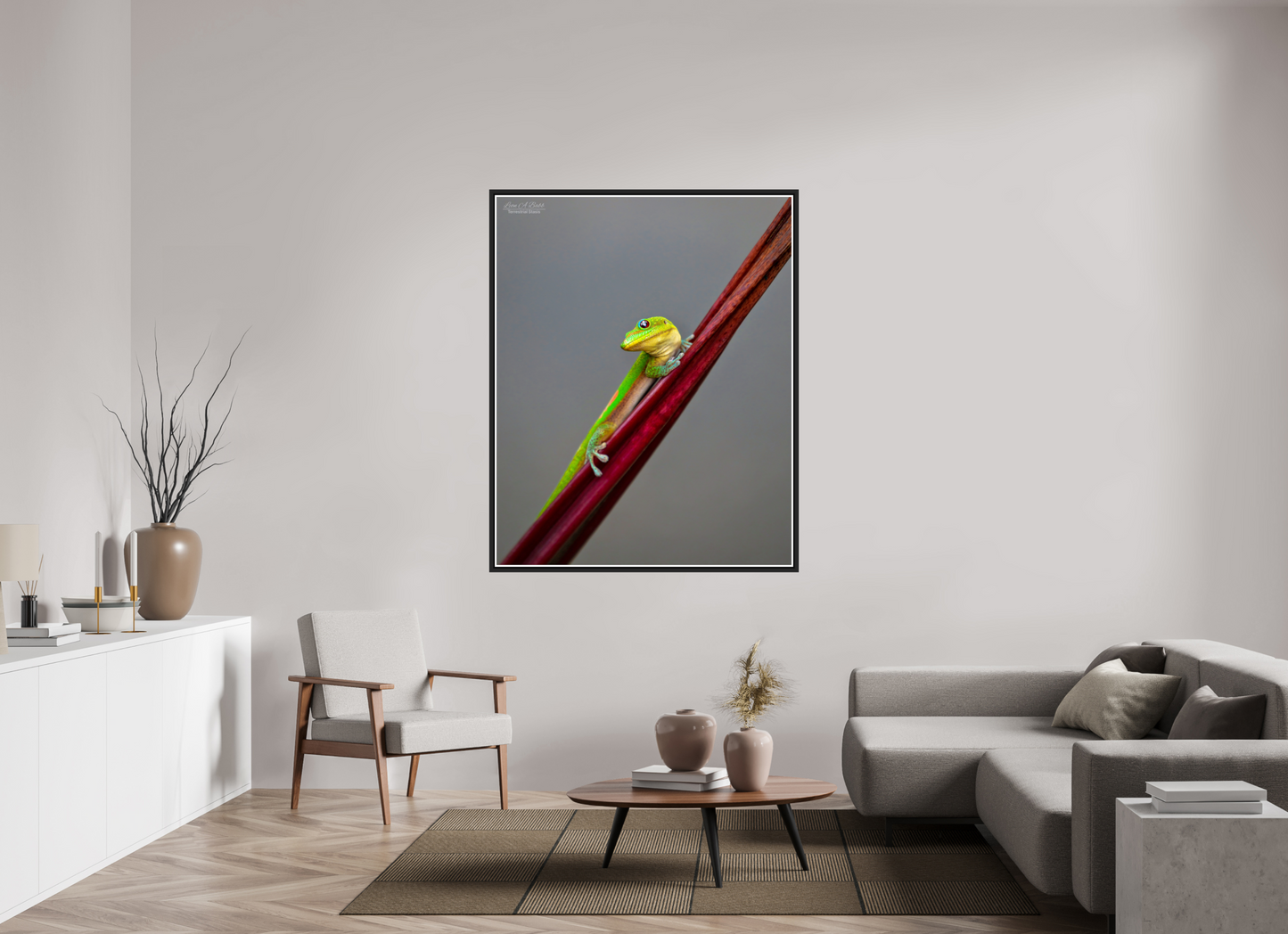 47 x 58.7″, Black Matte Floater Frame with Acrylic Glass (08R) Focused Stare
