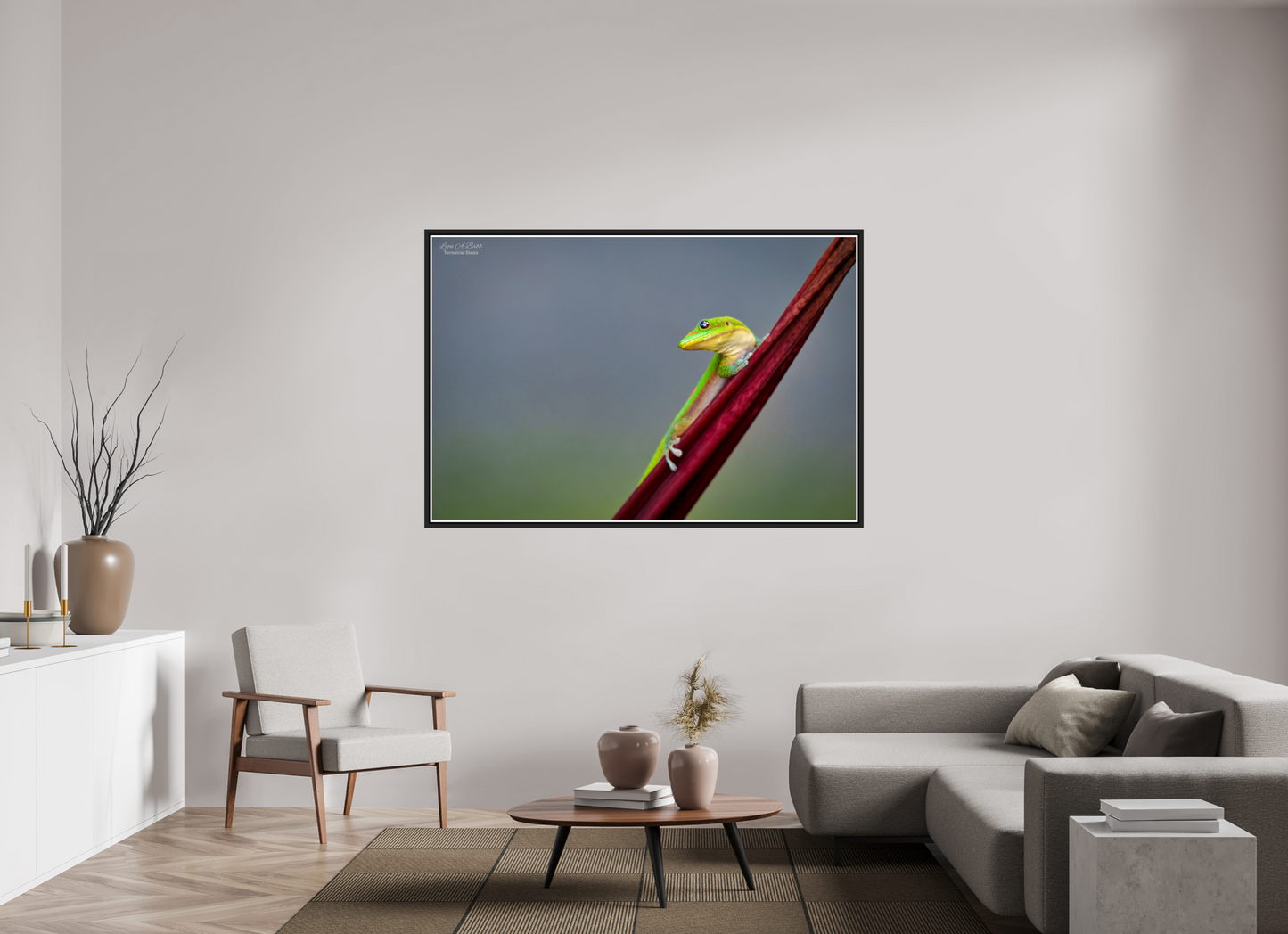 66 x 44″, Black Matte Floater Frame with Acrylic Glass (08Q) Quiet Gaze