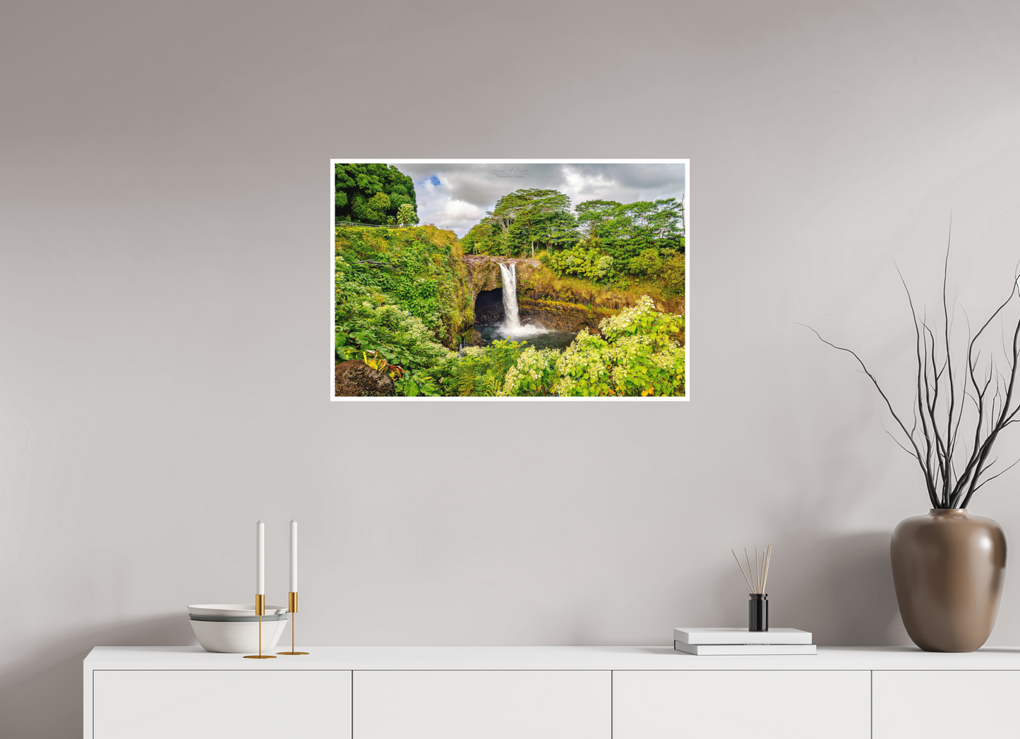 30 x 20″, Photo Print with Matte Lamination (04C) Rainbow Falls