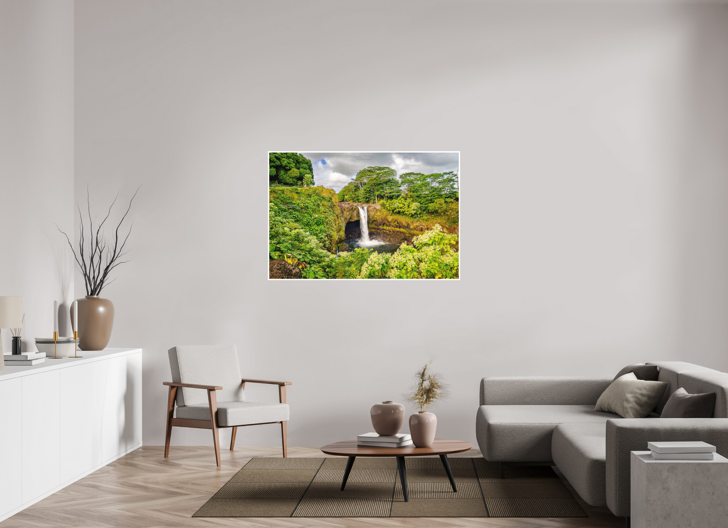 54 x 36″, Photo Print with Matte Lamination (04C) Rainbow Falls