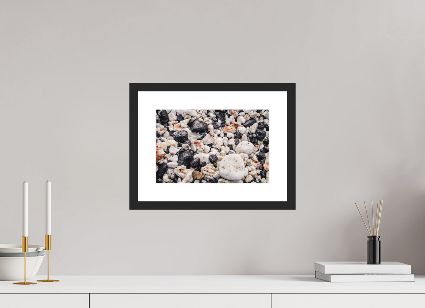 12 x 8″, Classic Black Matte Wood Frame (06C) Beach Bliss