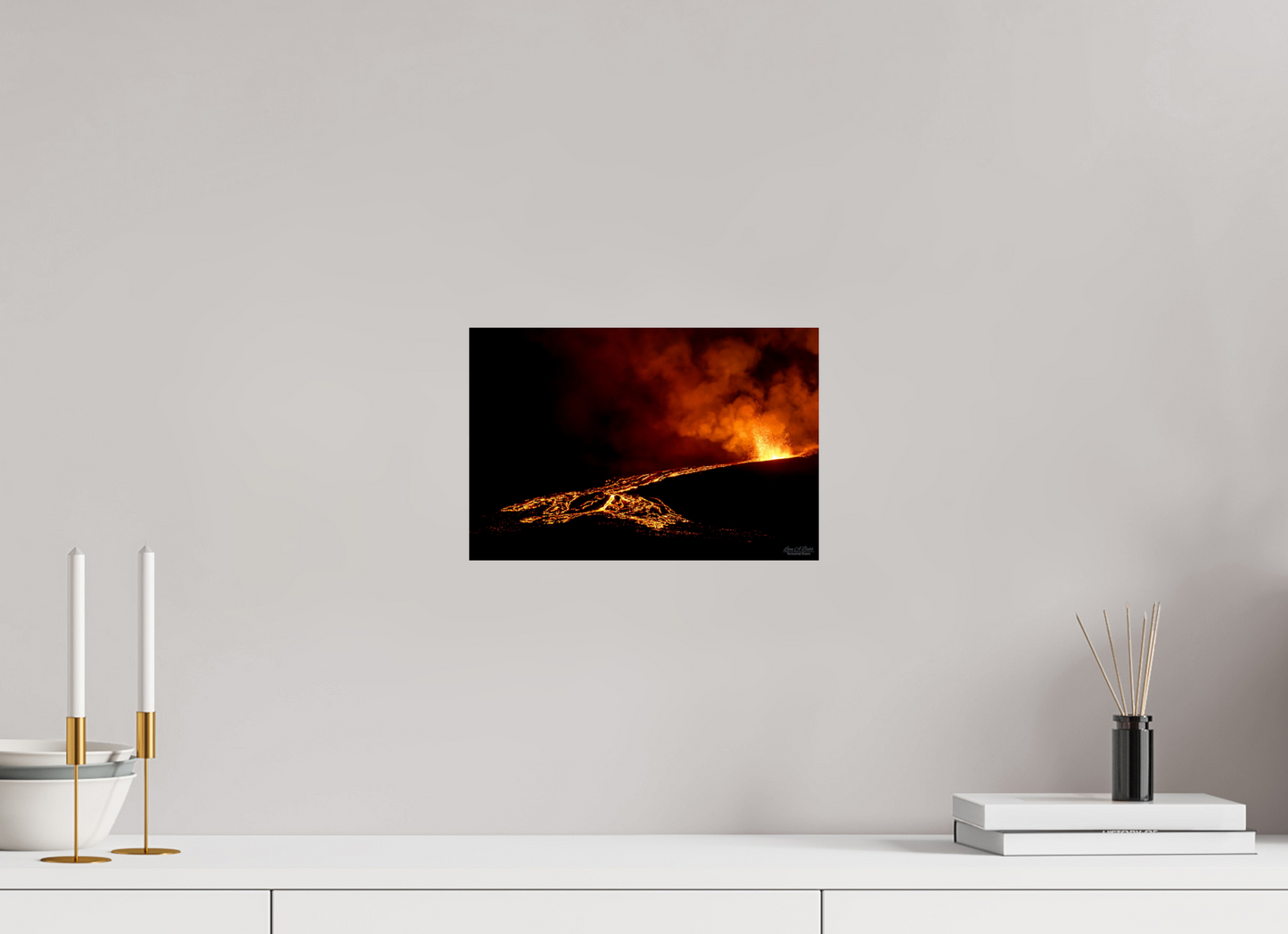 12 x 8″, Print with Aluminum Backing and Glossy Lamination Flux of Flame