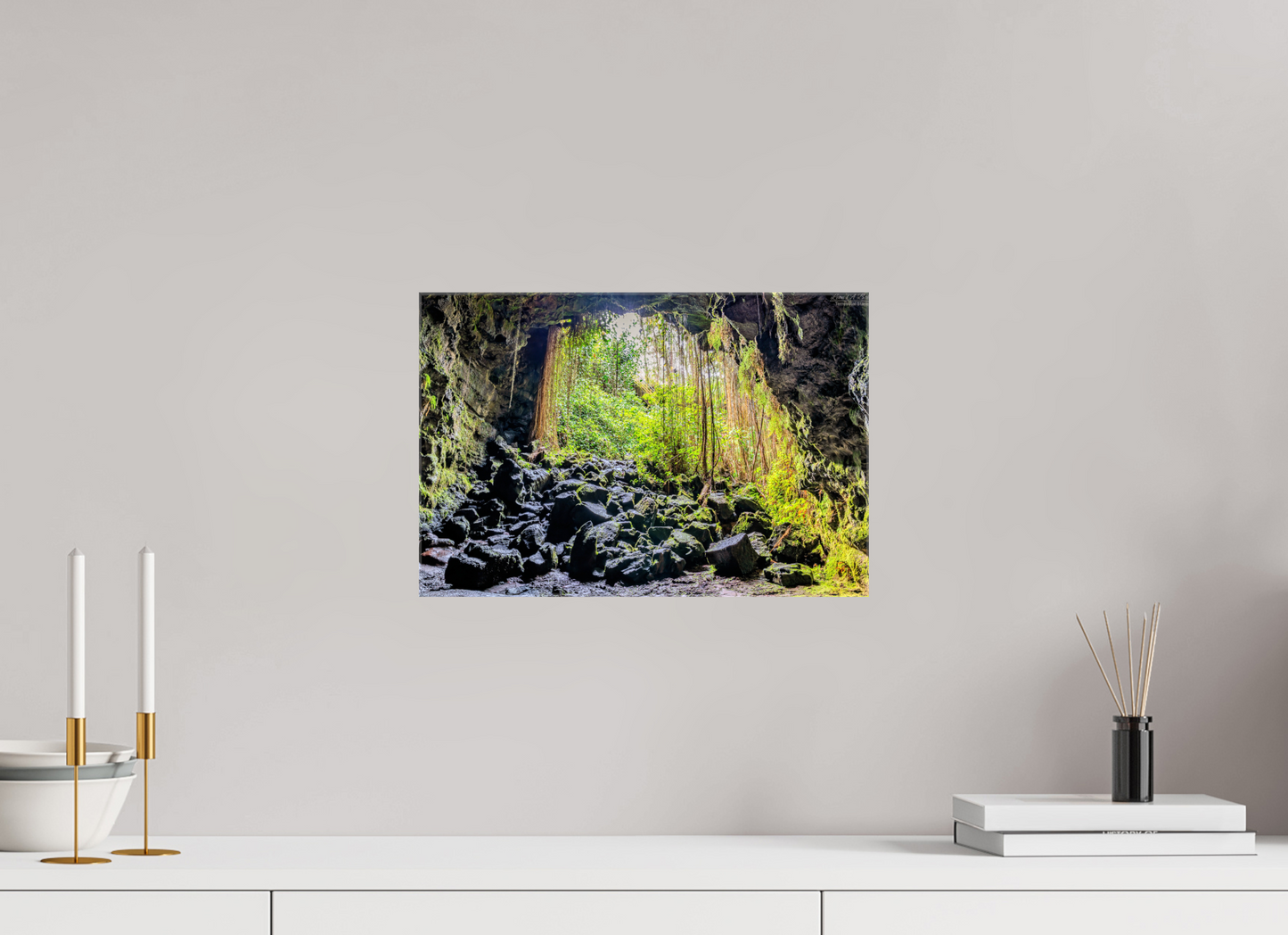 15 x 10″, Glossy Canvas Stretcher Frame with Mirrored Edges Veil of Solitude 1