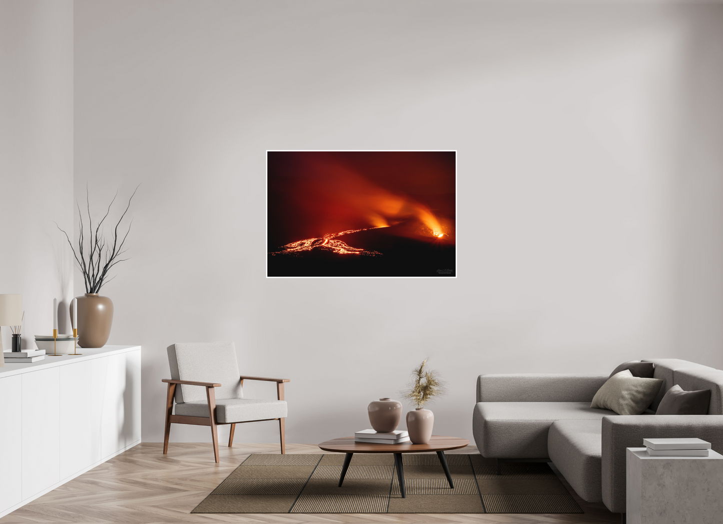 54 x 36″, Print with Matte Lamination Island of Fire