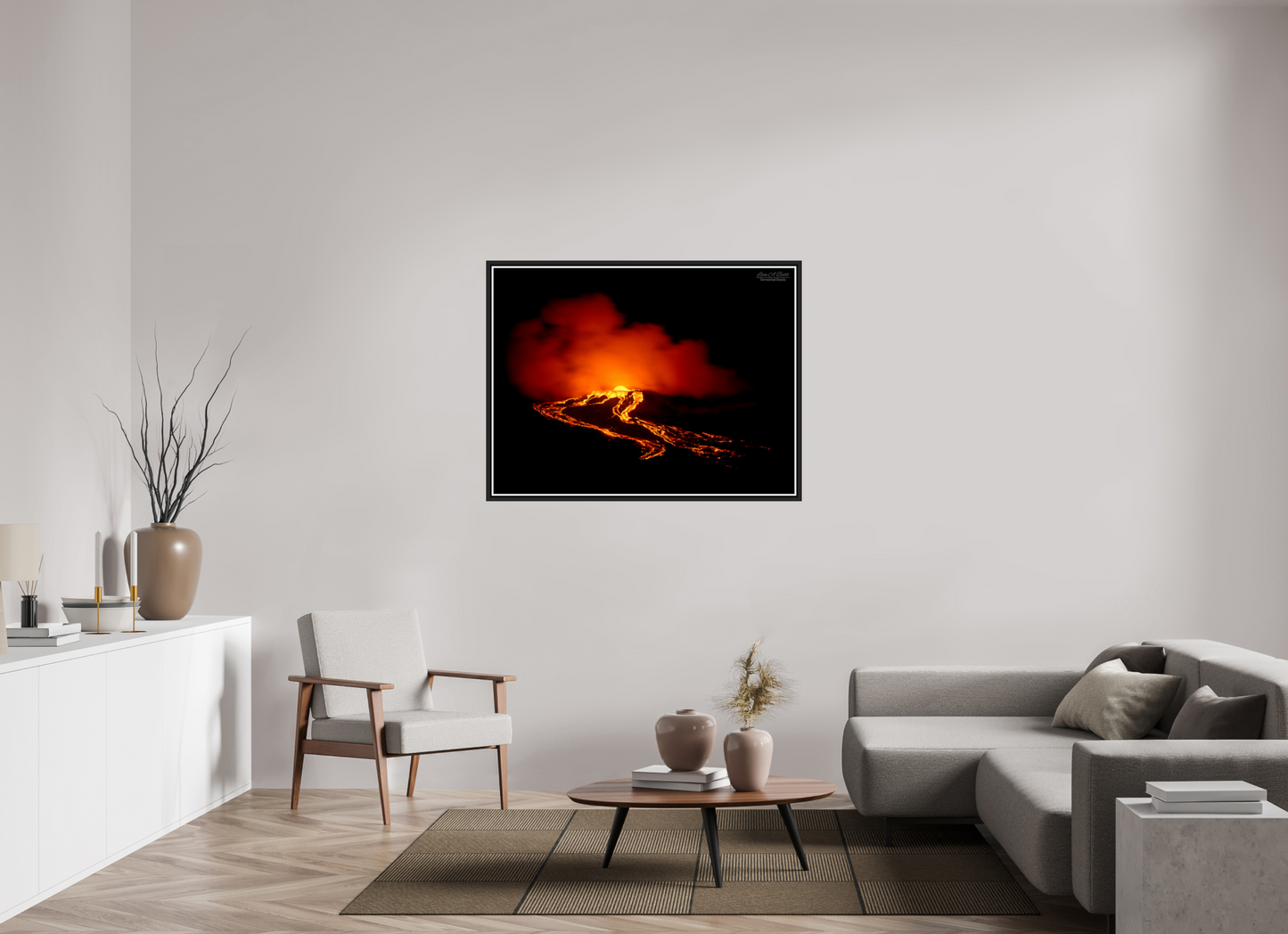 48 x 36″, Black Matte Floater Frame with Acrylic Glass (03G) Ember Vale