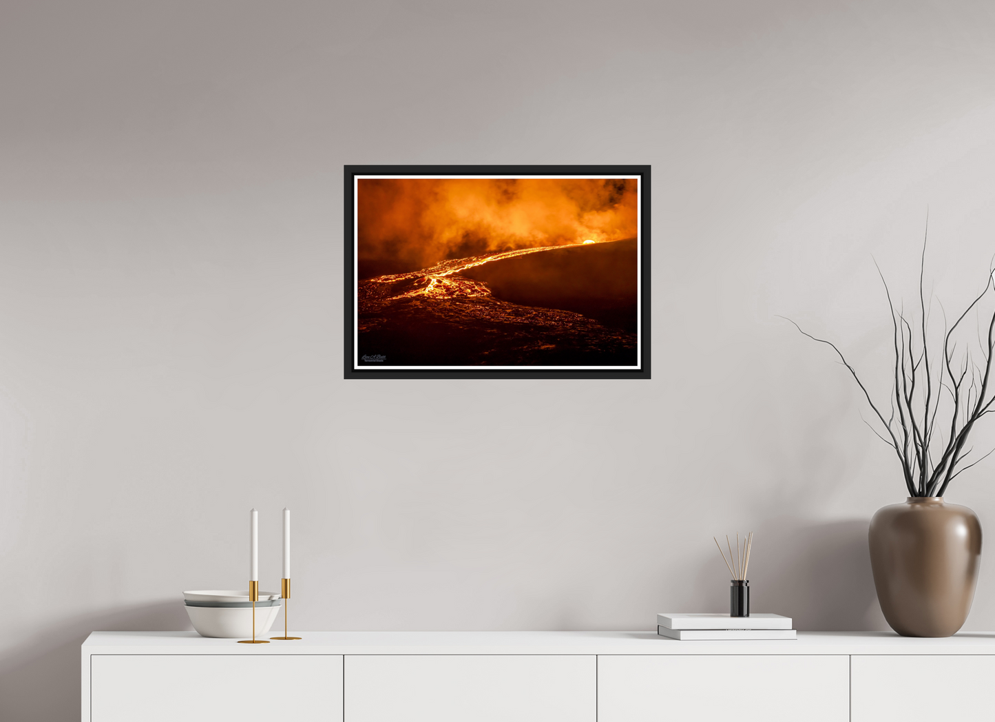 24 x 16″, Black Matte Floater Frame with Acrylic Glass Nightflow