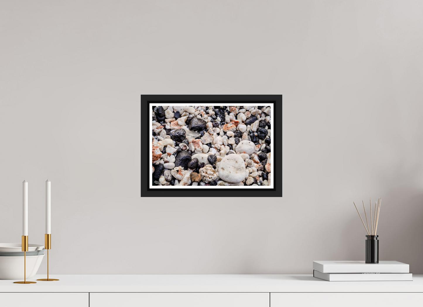 12 x 8″, Black Matte Floater Frame with Acrylic Glass (06C) Beach Bliss