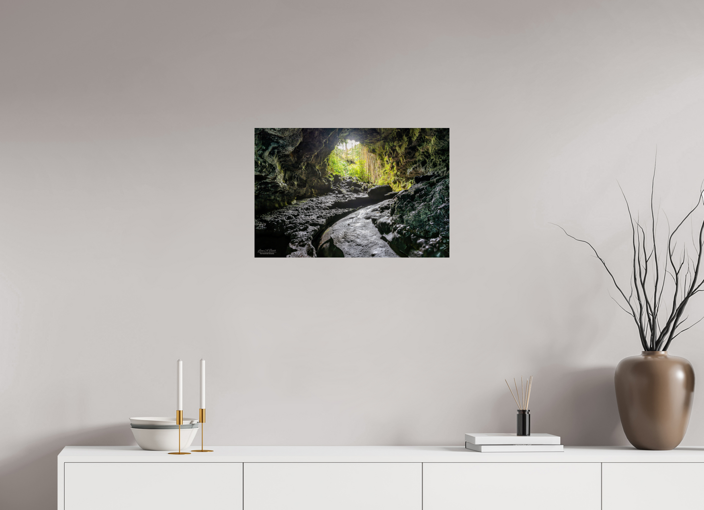 24 x 16″, Print with Aluminum Backing and Glossy Lamination Journey's End