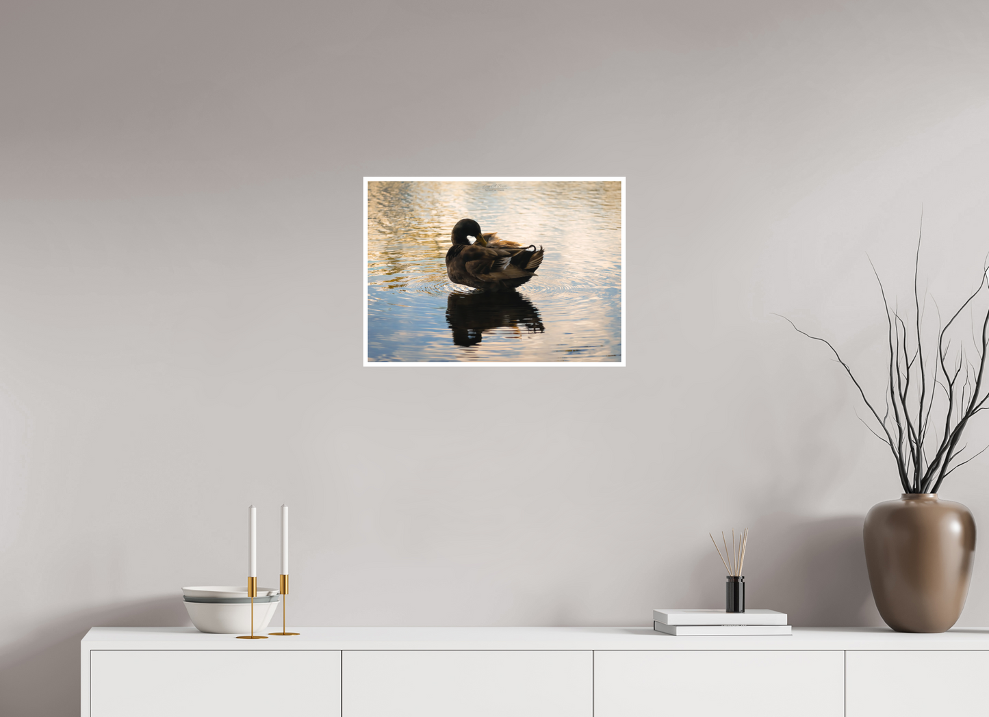 22.4 x 16″, Print with Matte Lamination (08C) Quiet Drift on Wailoa River