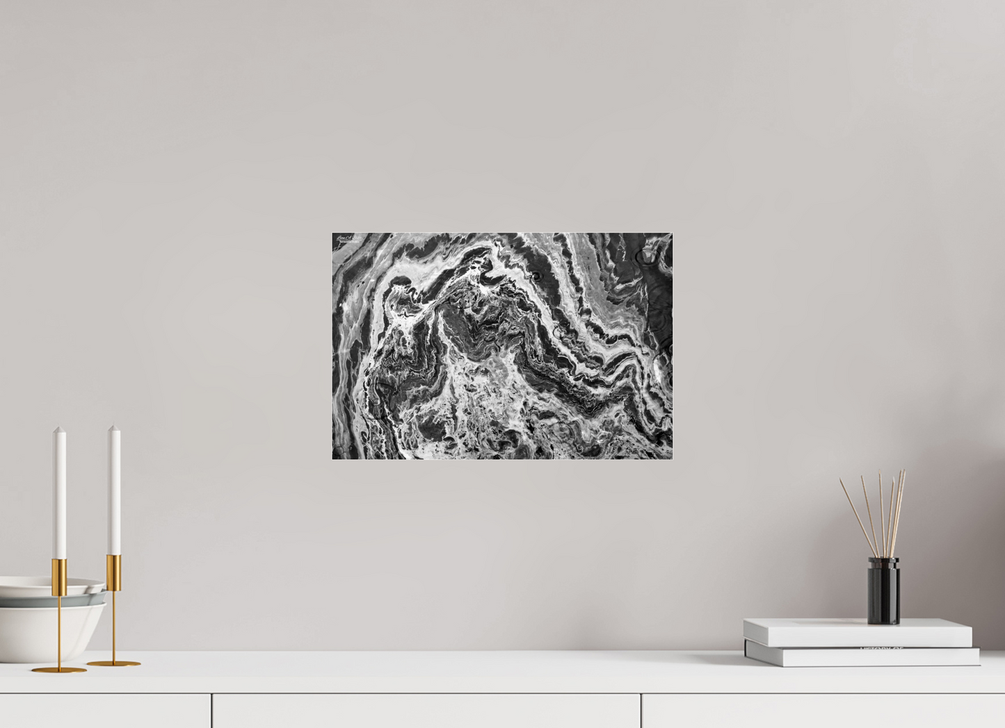 15 x 10″, Photo Print Under Acrylic Glass Liquid Marble