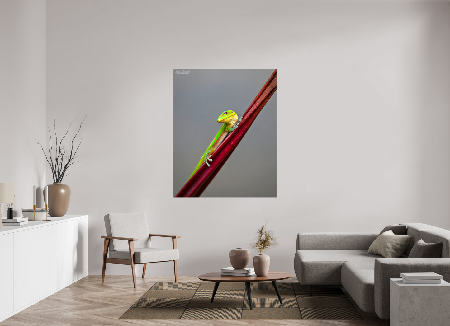 47 x 58.7″, Glossy Canvas Stretcher Frame with Mirrored Edges (08R) Focused Stare