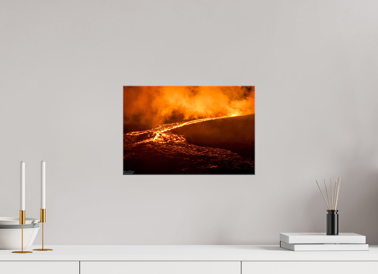 15 x 10″, Glossy Canvas Stretcher Frame with Mirrored Edges Nightflow