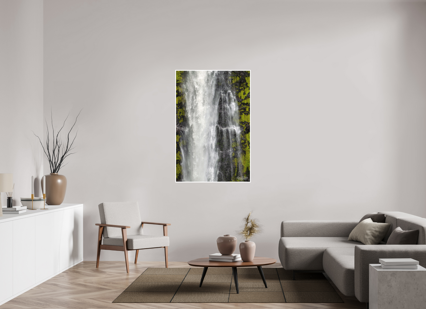 36 x 54″, Photo Print with Matte Lamination (04D) Akaka Falls Cascade