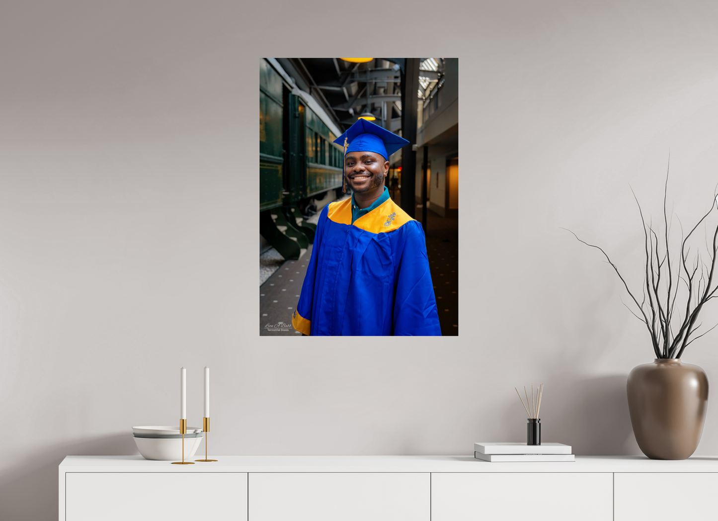 24 x 33.6″, Print with Aluminum Backing and Glossy Lamination (15B) Joseph’s High School Graduation