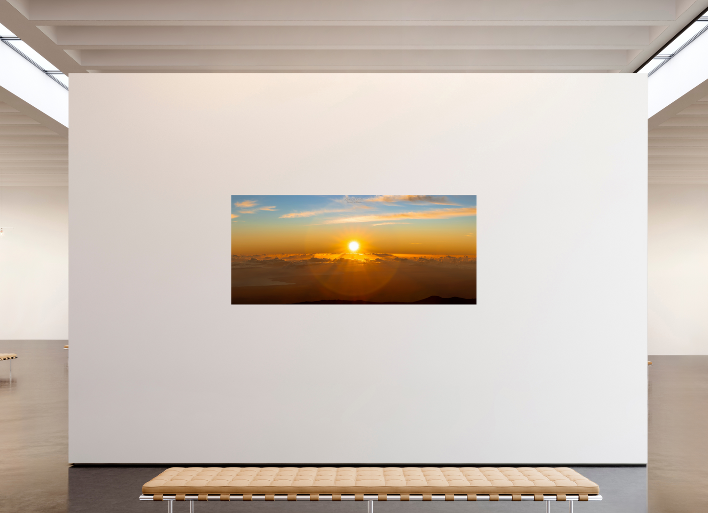 87.4 x 39″, Photo Print Under Acrylic Glass (02F) First Light Over Hilo
