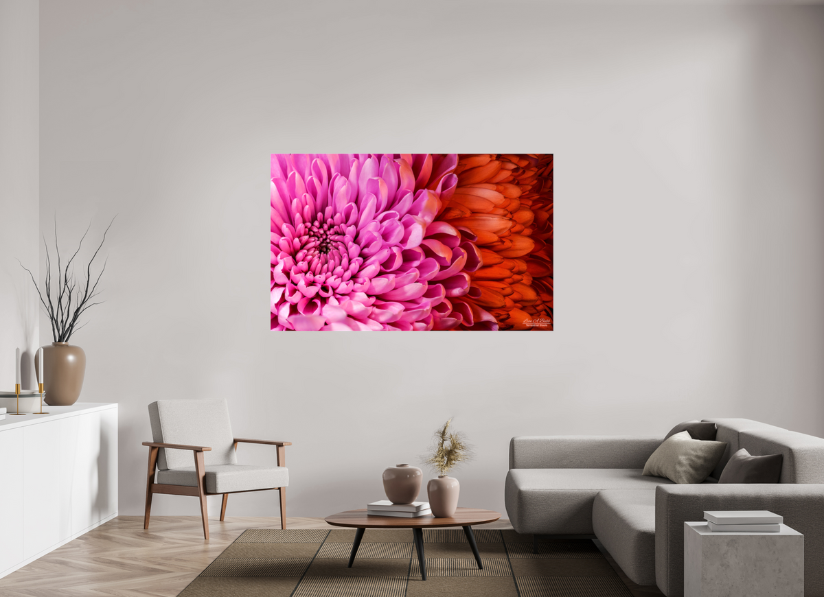 68.8 x 43″, Glossy Canvas Stretcher Frame with Mirrored Edges ??