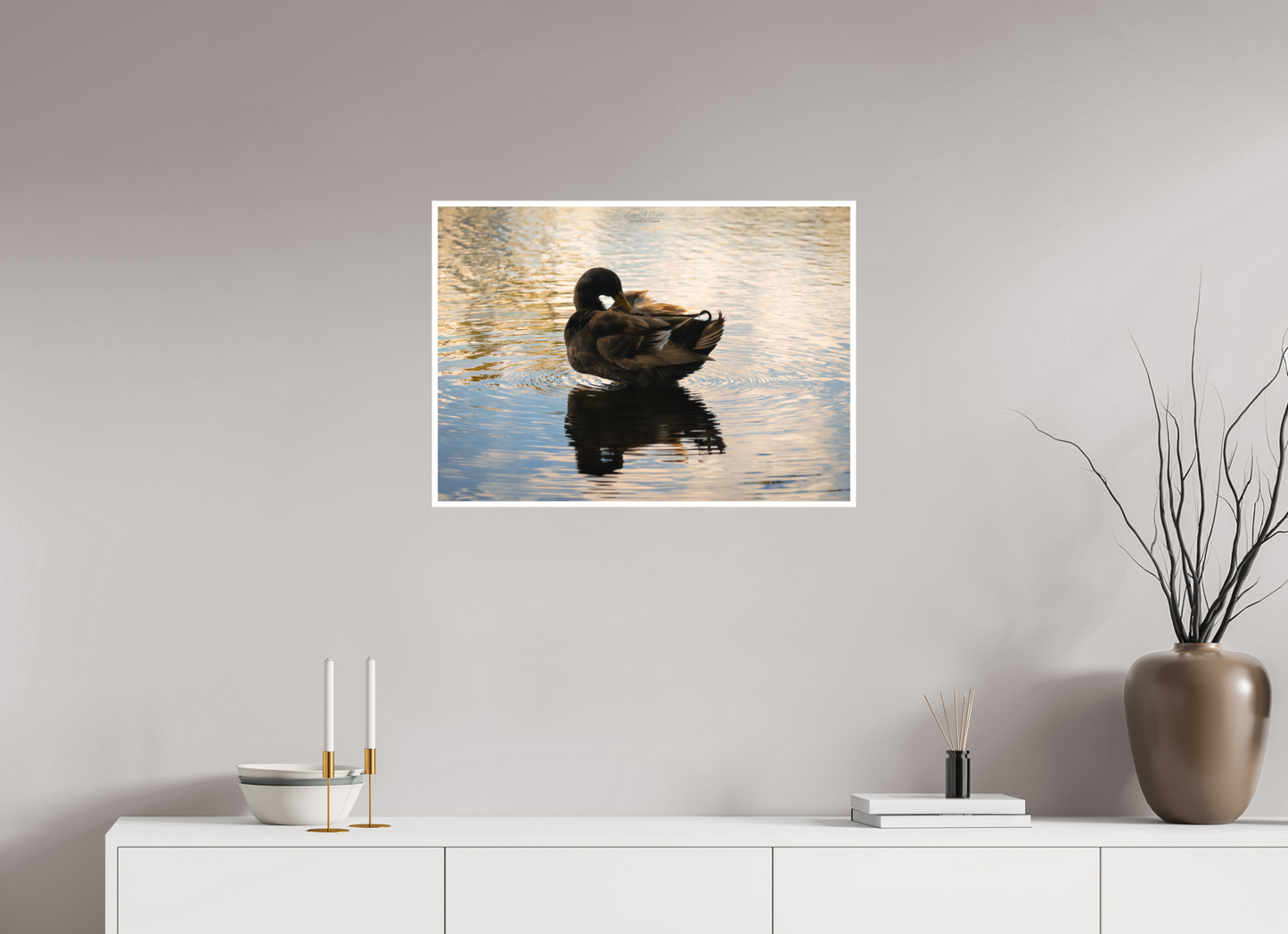 28 x 20″, Print with Matte Lamination (08C) Quiet Drift on Wailoa River