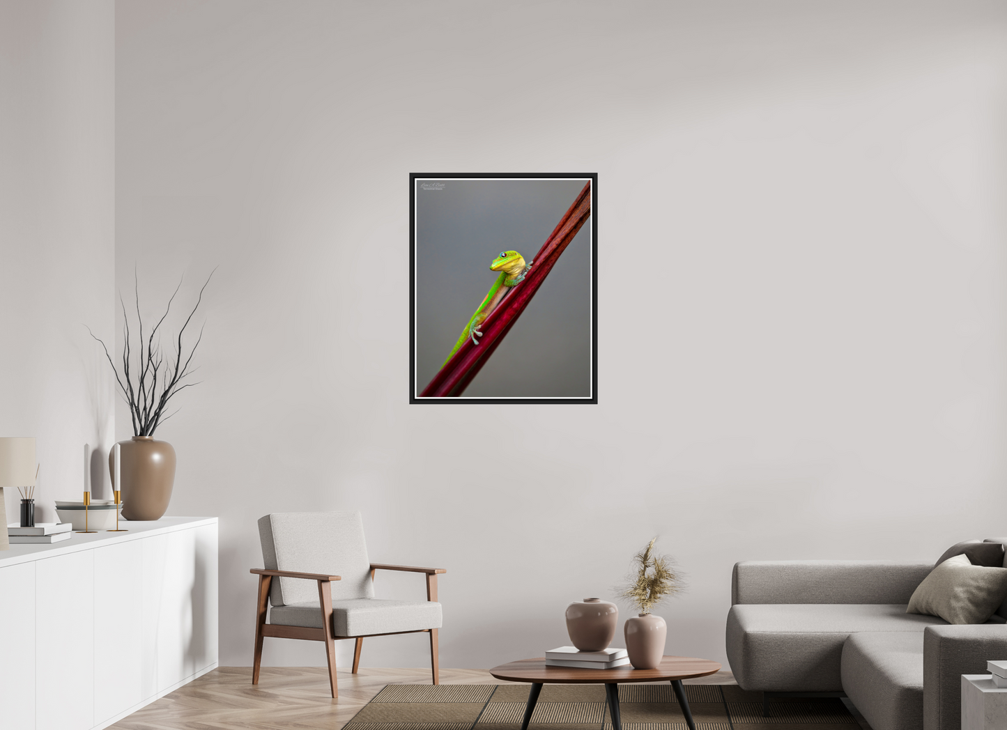 28 x 35″, Black Matte Floater Frame with Acrylic Glass (08R) Focused Stare