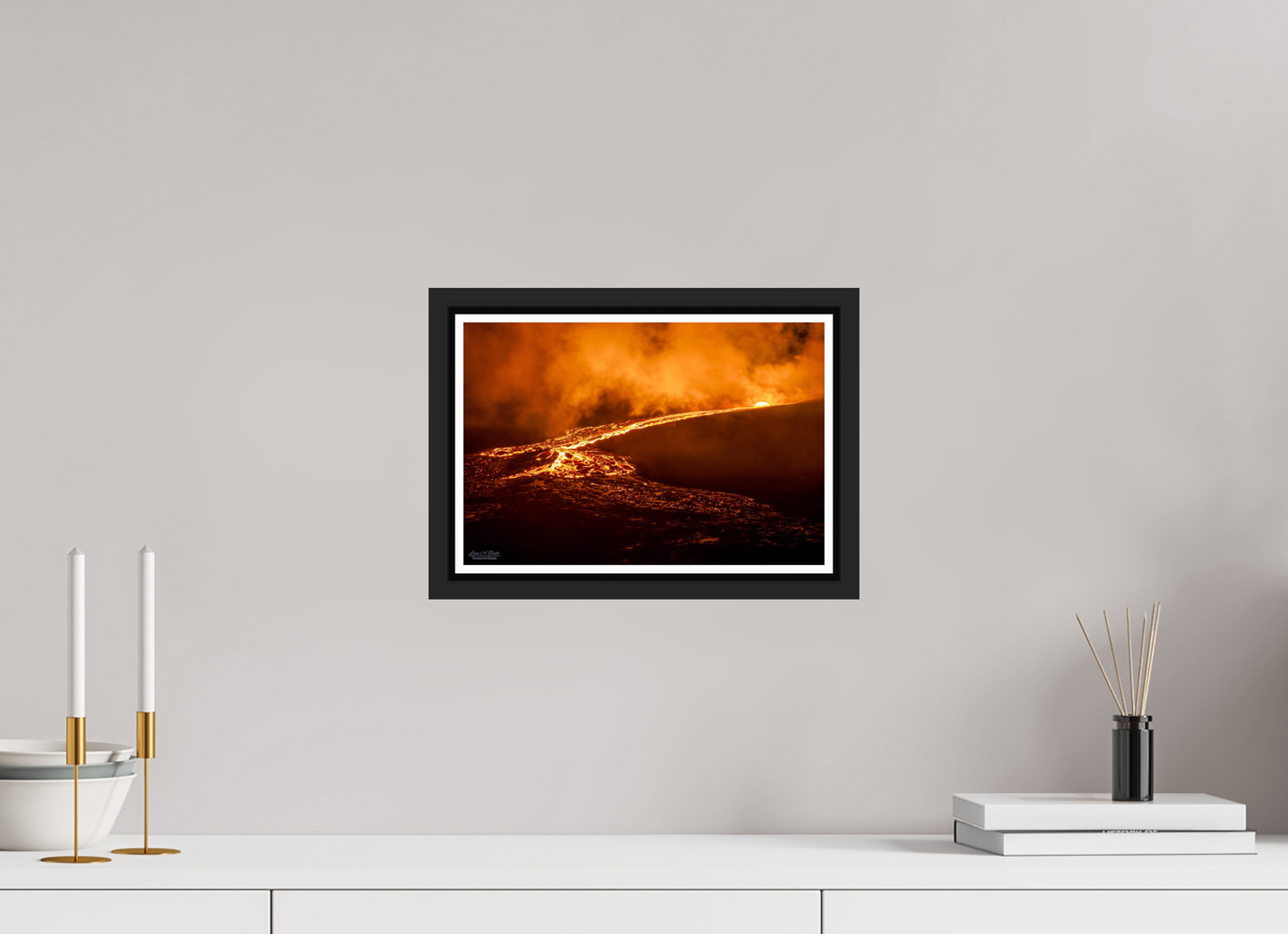 12 x 8″, Black Matte Floater Frame with Acrylic Glass Nightflow