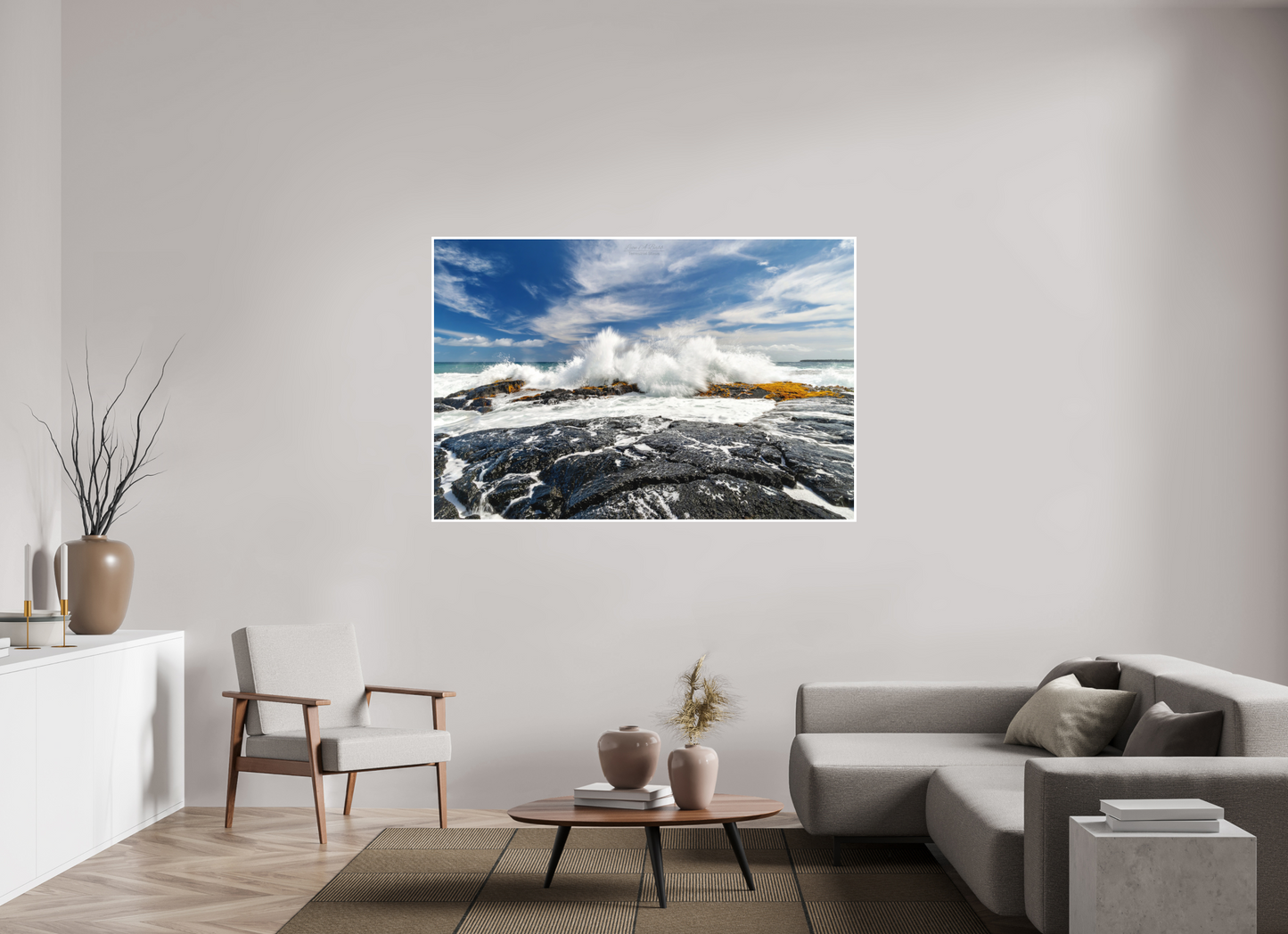 66 x 44″, Print with Matte Lamination (04D) Impact on the Rocks