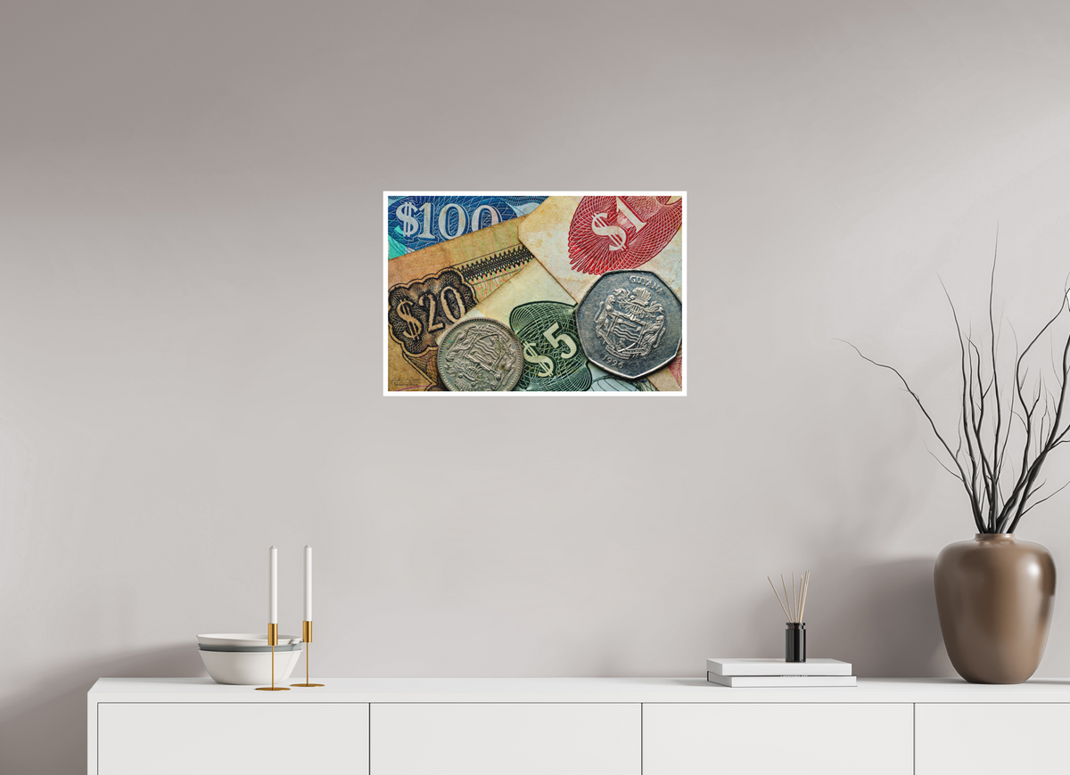 24 x 16″, Print with Matte Lamination Currency and Culture
