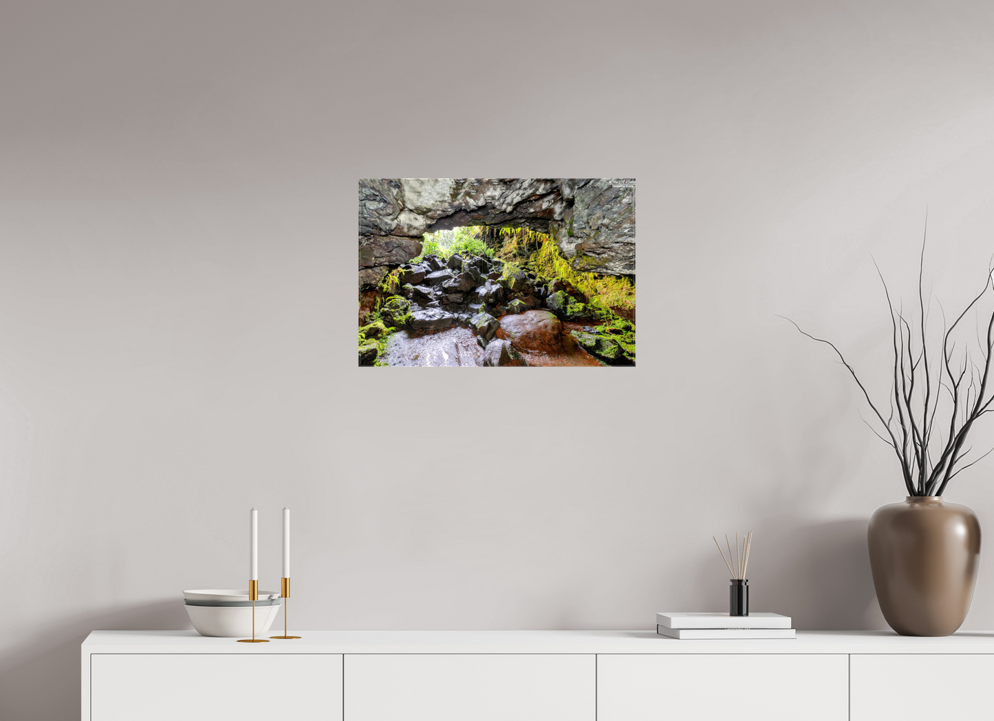23.7 x 16″, Glossy Canvas Stretcher Frame with Mirrored Edges Threshold of Adventure