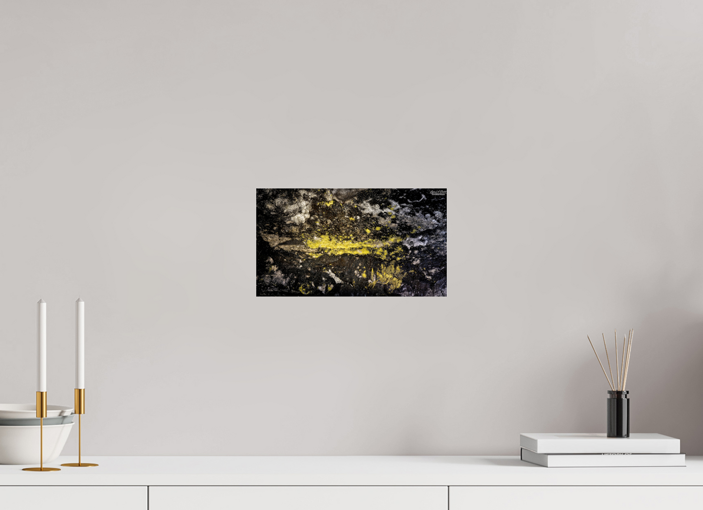 12 x 6.8″, Photo Print Under Acrylic Glass (10B) Luminous veins of the Kaūmana caves 2