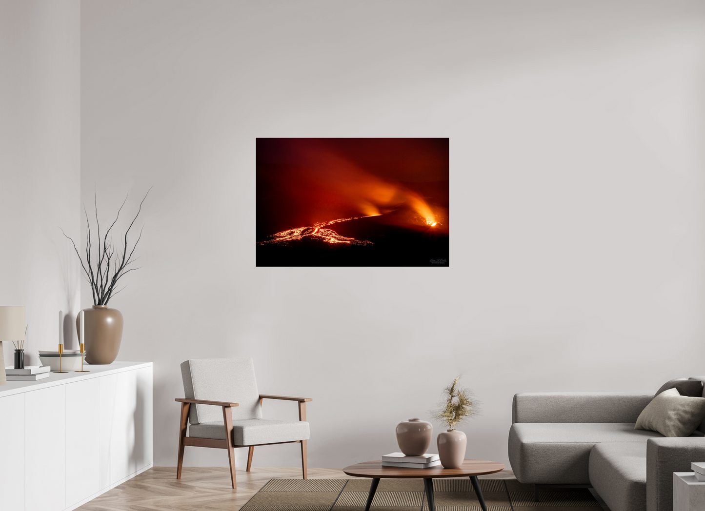 45 x 30″, Photo Print Under Acrylic Glass Island of Fire
