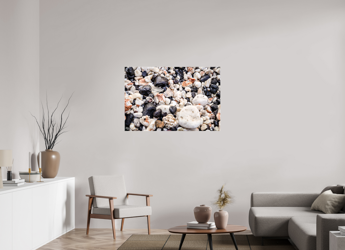 45 x 30″, Glossy Canvas Stretcher Frame with Mirrored Edges (06C) Beach Bliss