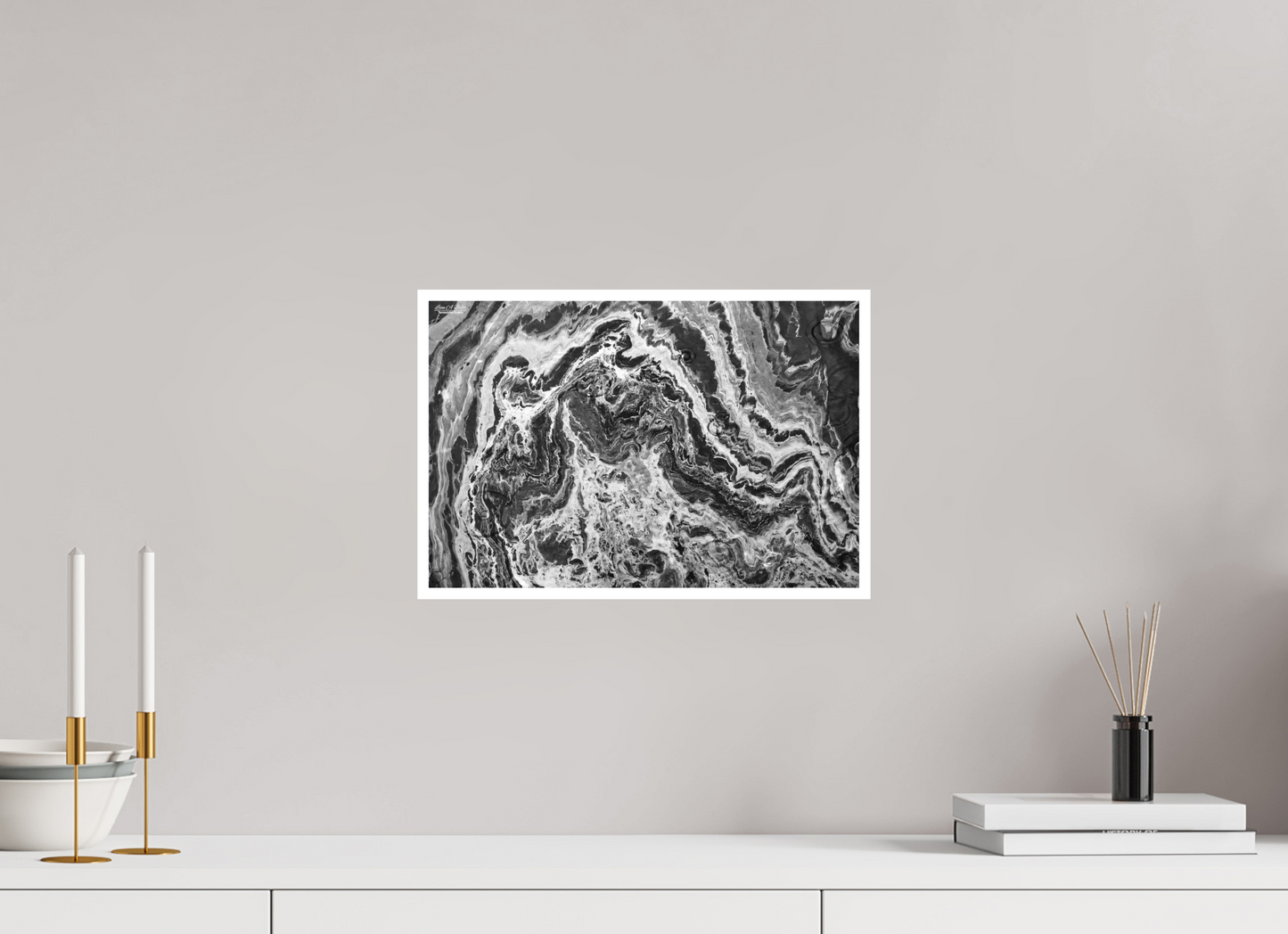15 x 10″, Print with Matte Lamination Liquid Marble