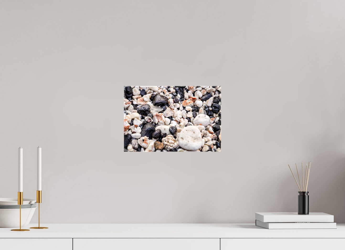 12 x 8″, Glossy Canvas Stretcher Frame with Mirrored Edges (06C) Beach Bliss