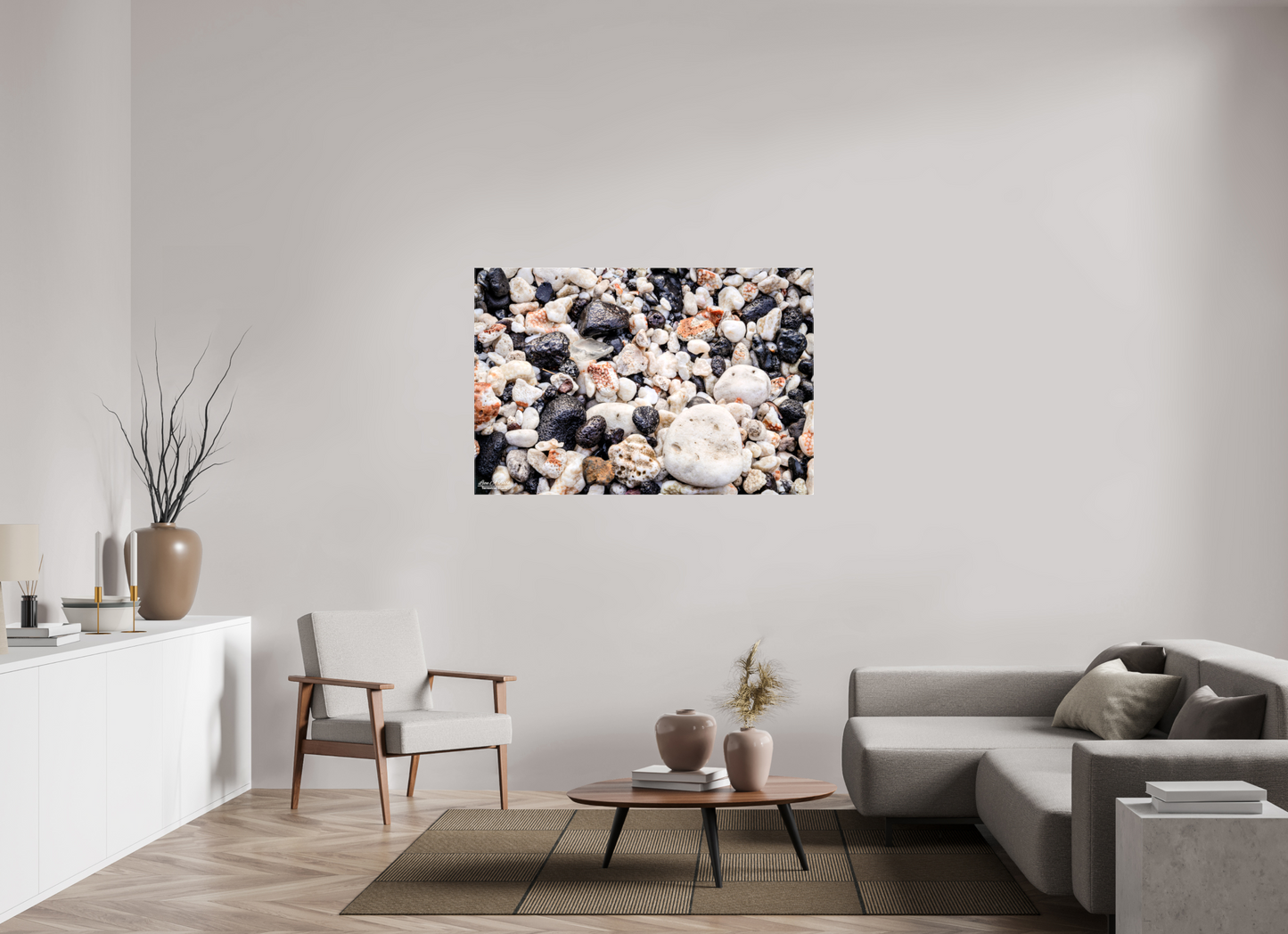 54 x 36″, Glossy Canvas Stretcher Frame with Mirrored Edges (06C) Beach Bliss