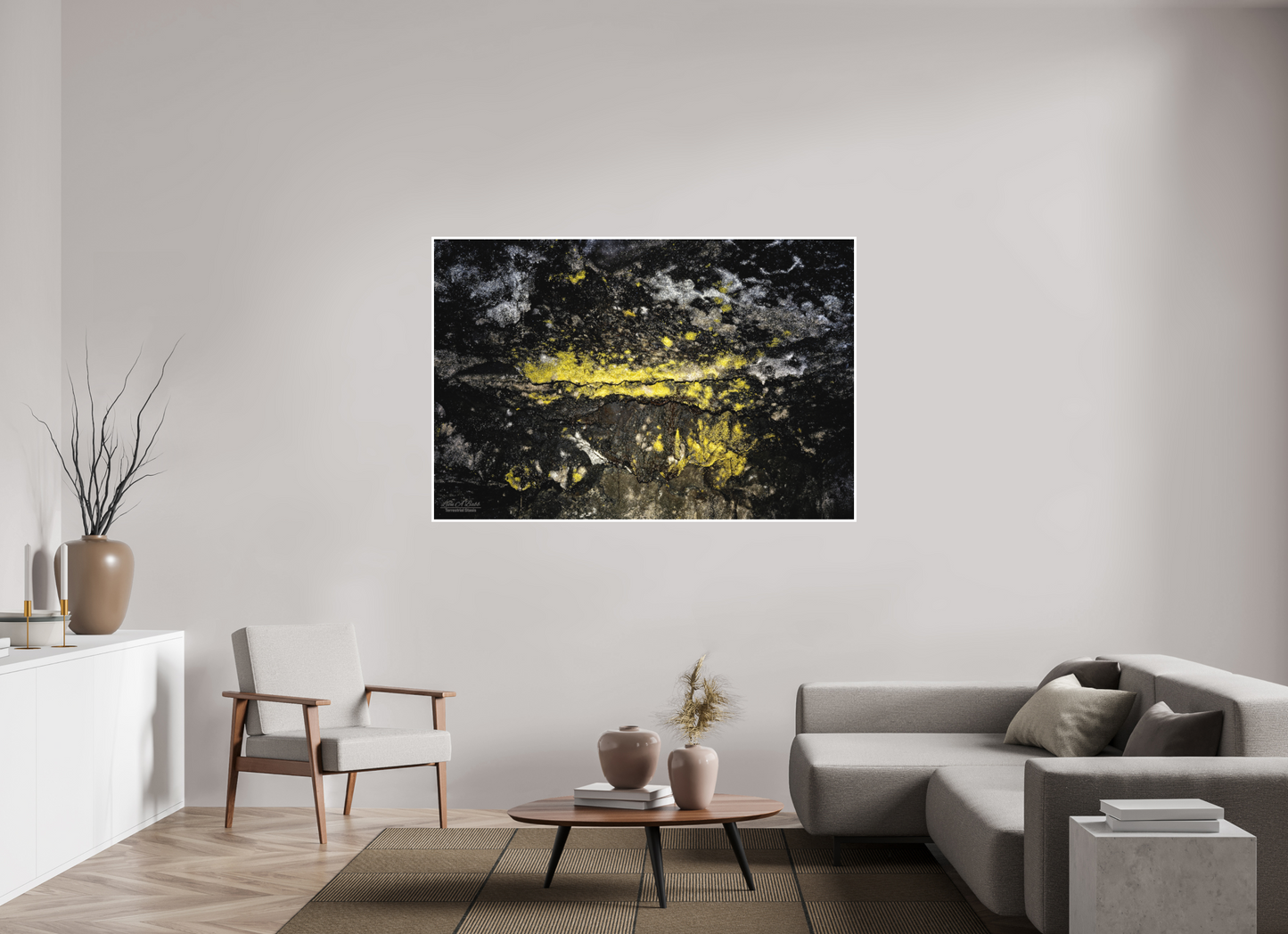 66 x 44″, Print with Matte Lamination Luminous veins of the Kaūmana caves 1