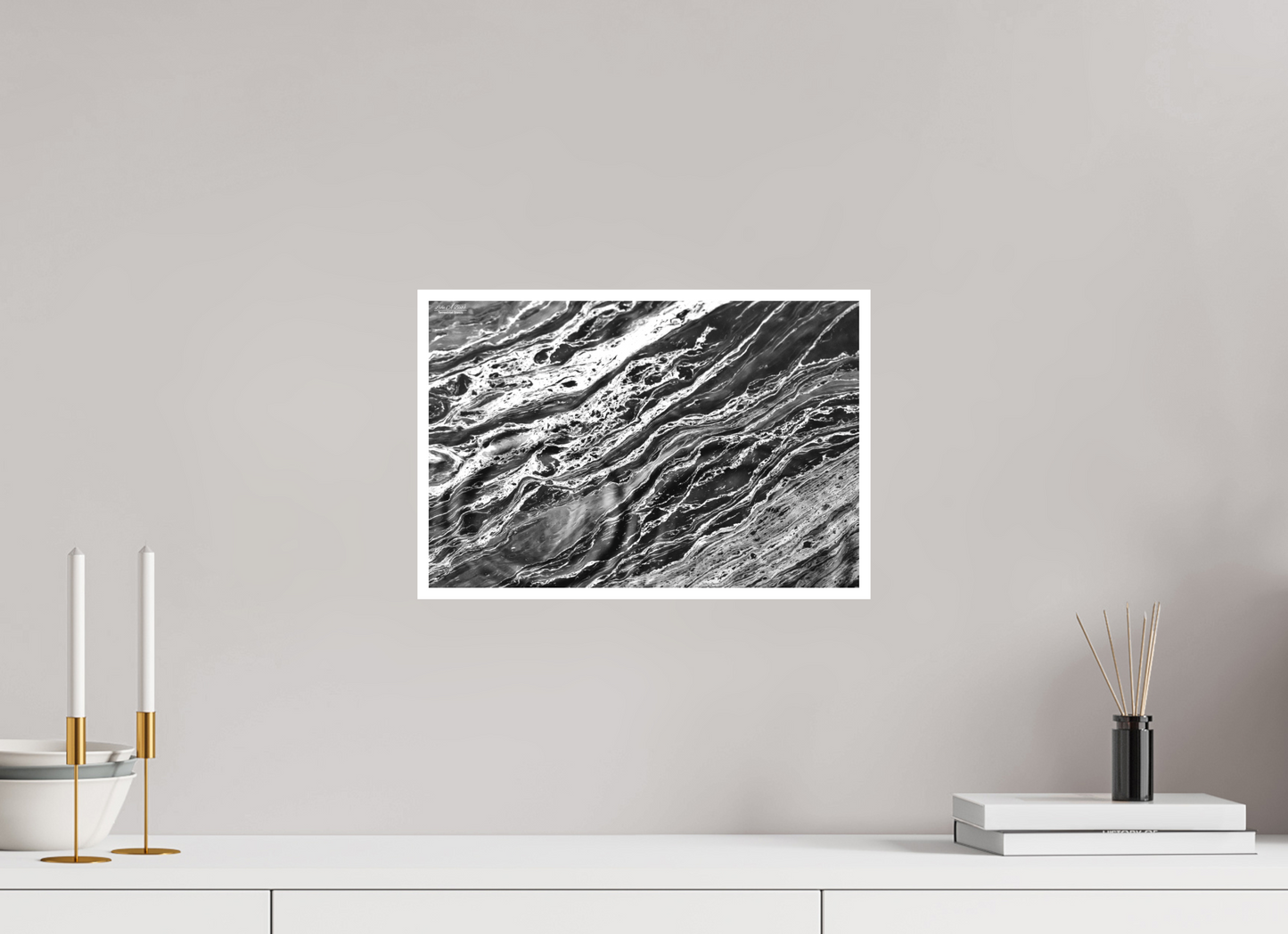 15 x 10″, Print with Matte Lamination Aqua Sculpture
