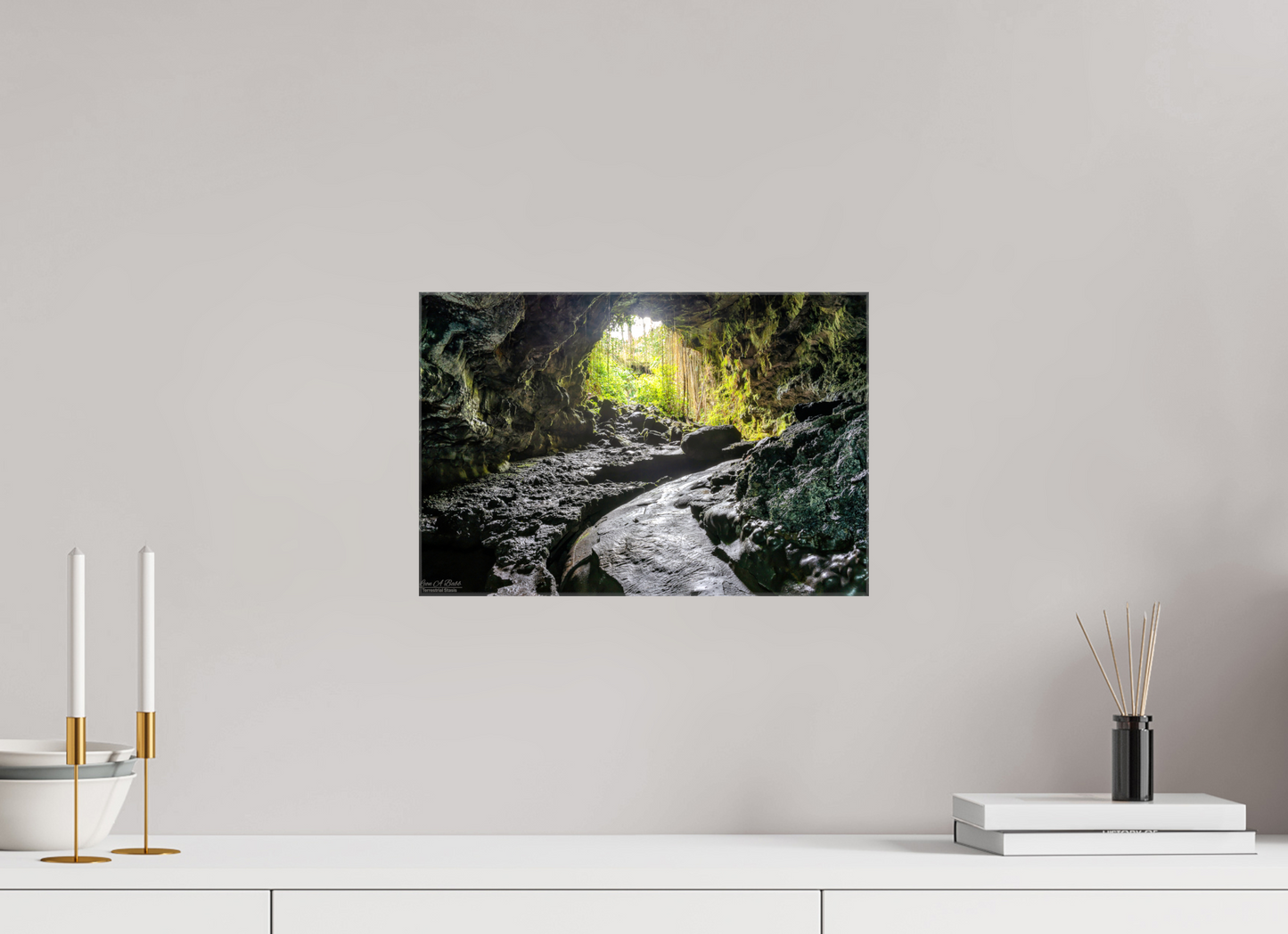 15 x 10″, Glossy Canvas Stretcher Frame with Mirrored Edges Journey's End