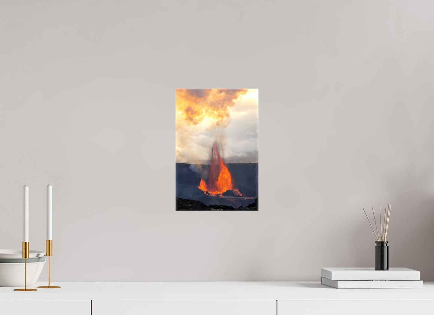 8 x 12″, Glossy Canvas (03A) Breath of the Volcano