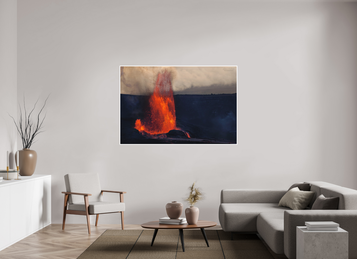 66 x 44″, Photo Print with Matte Lamination (03D) Kilauea Eruption