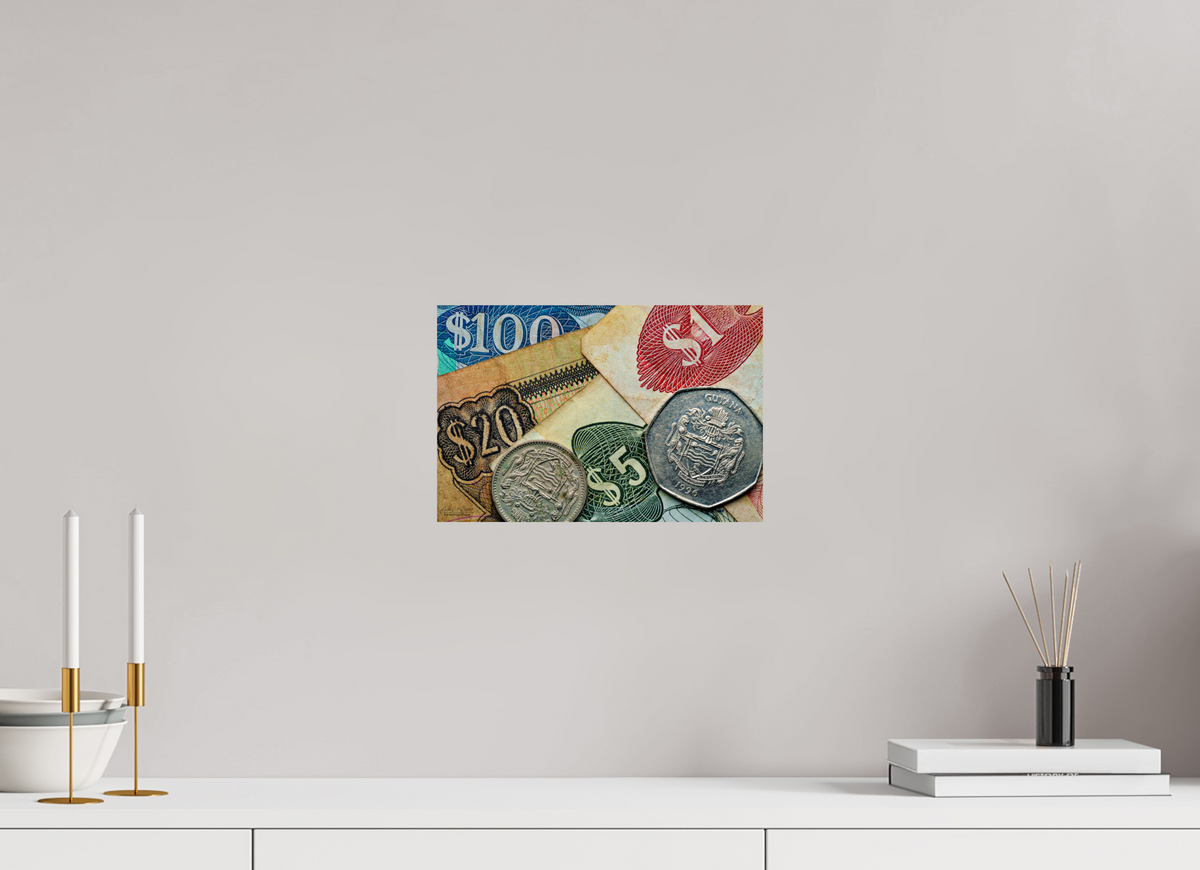 12 x 8″, Print with Aluminum Backing and Glossy Lamination Currency and Culture