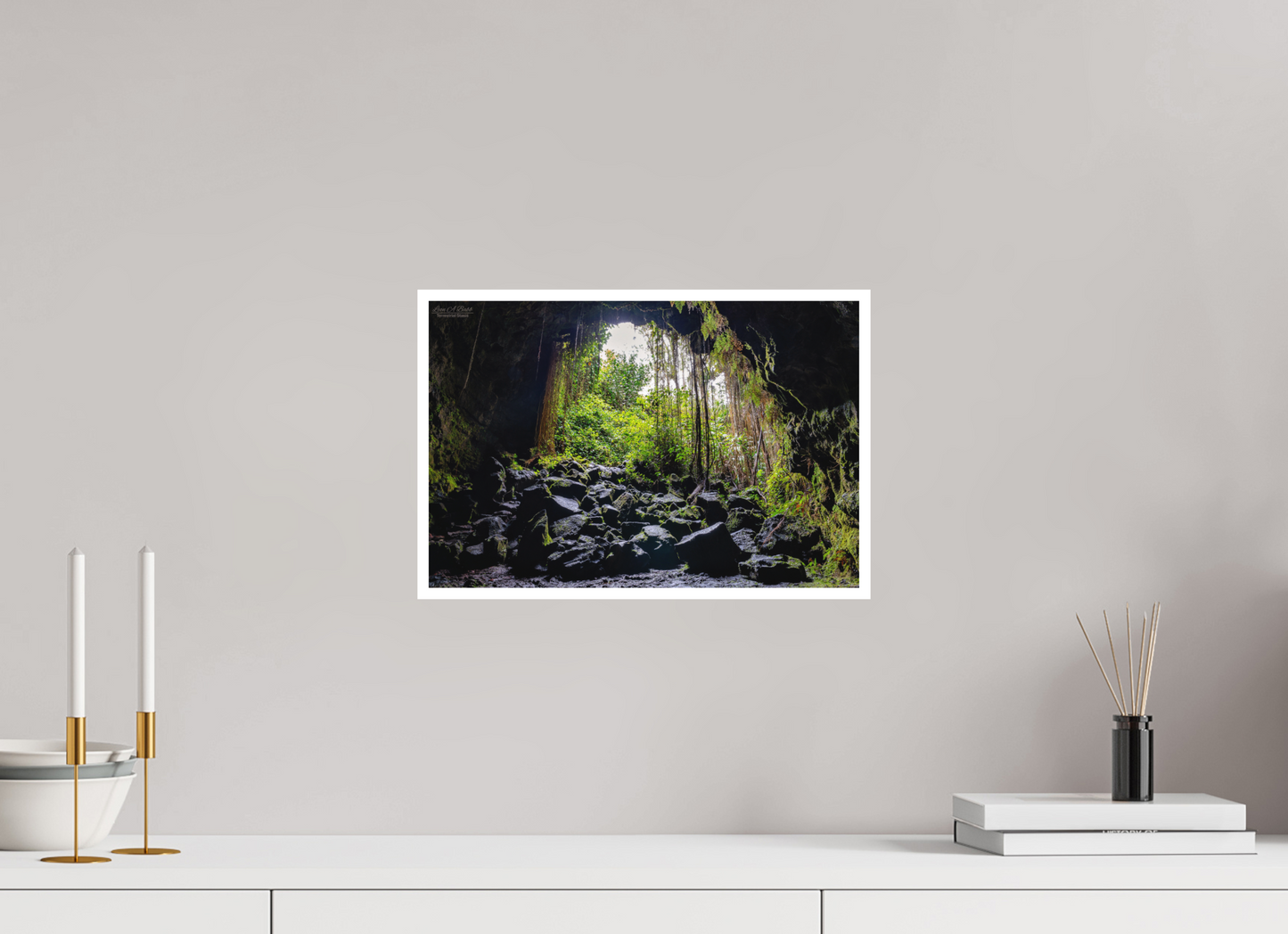 15 x 10″, Print with Matte Lamination (10F) At the Cave's Edge