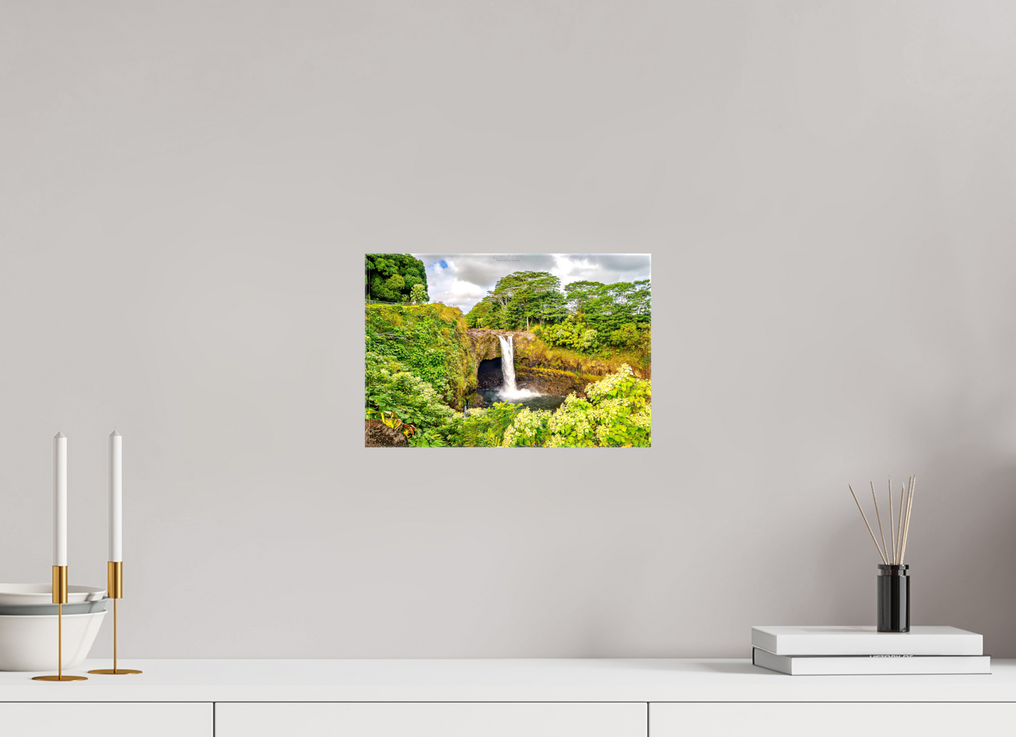 12 x 8″, Glossy Canvas (04C) Waiānuenue (Rainbow Falls)