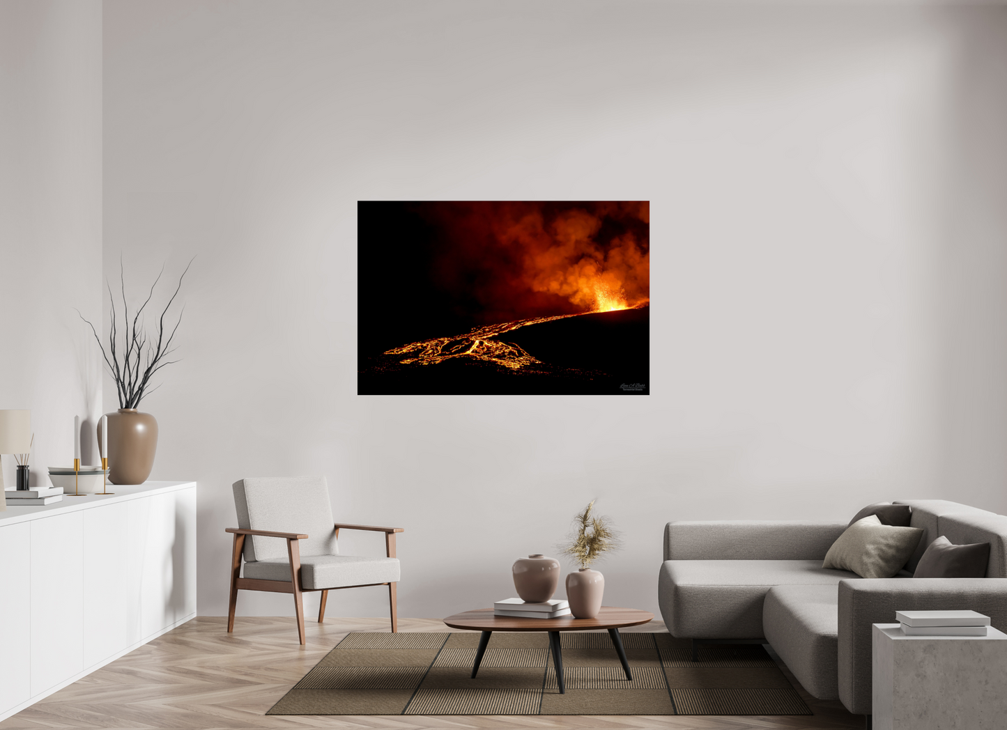 60 x 40″, Photo Print Under Acrylic Glass Flux of Flame