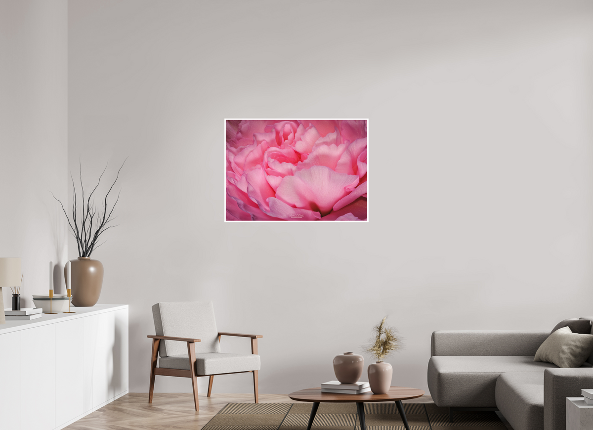 39.2 x 28″, Print with Matte Lamination Radiant Pink Petals