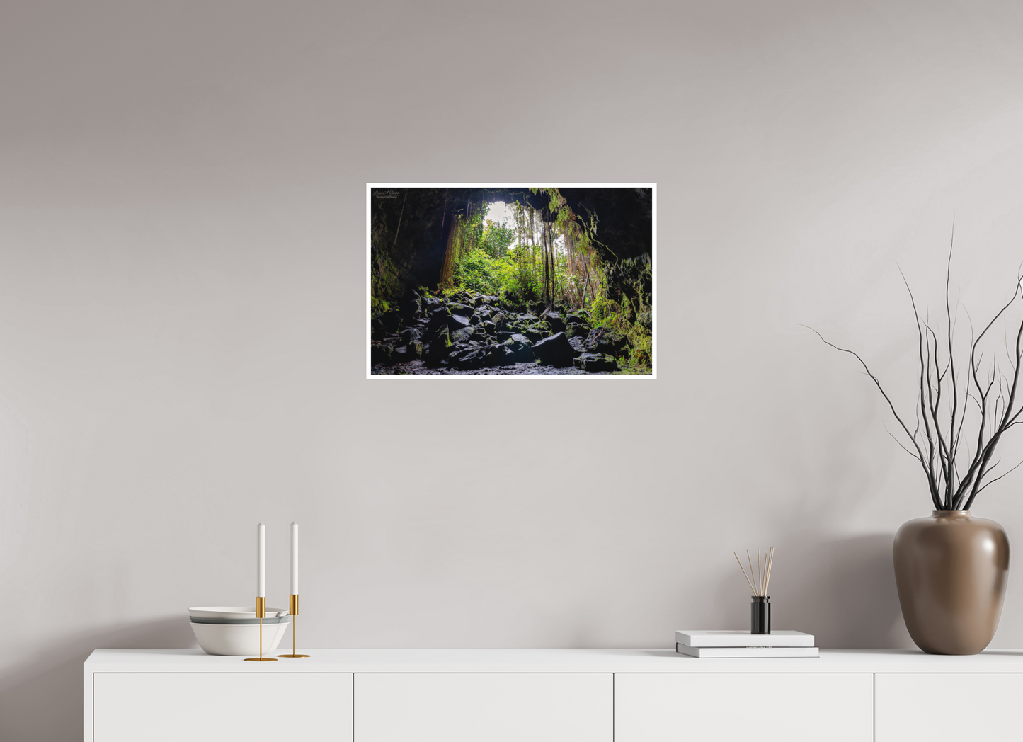 24 x 16″, Print with Matte Lamination (10F) At the Cave's Edge