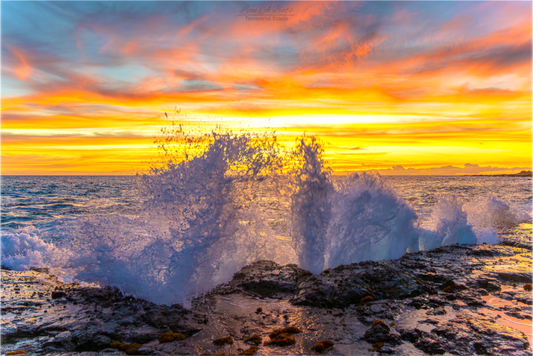 (05B) Splashing Waves at Sunset