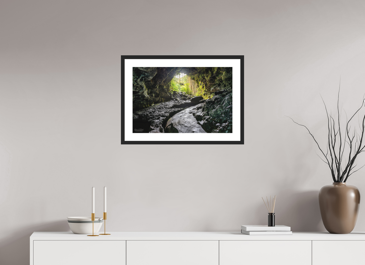 24 x 16″, Classic Black Matte Wood Frame Journey's End