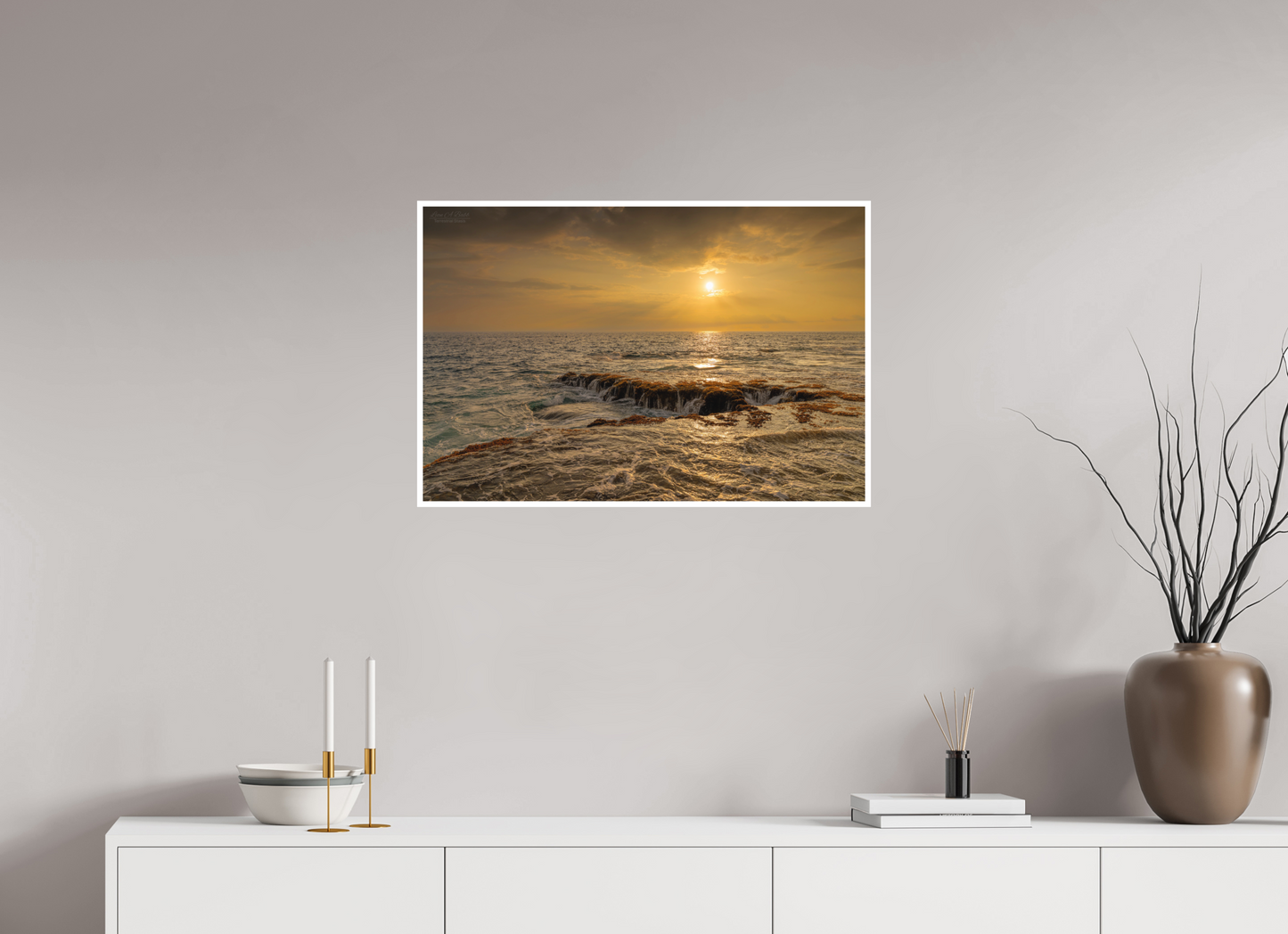 30 x 20″, Print with Matte Lamination Sunset Cascade