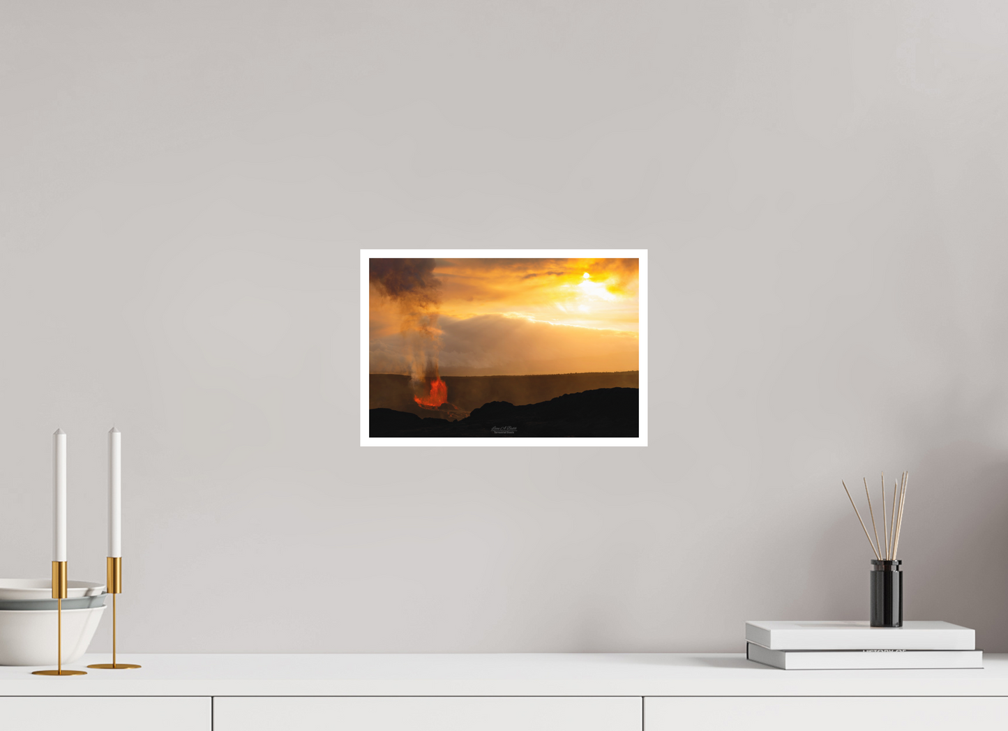 12 x 8″, Photo Print with Matte Lamination (03B) Glow of Creation at Kilauea