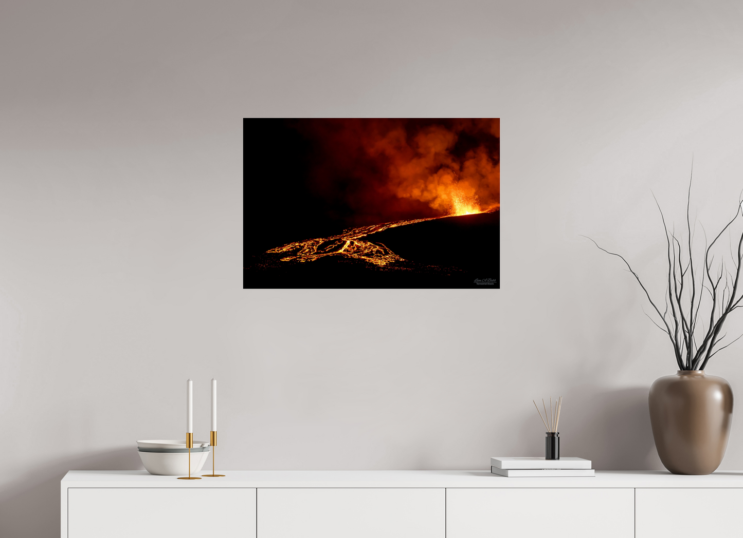 30 x 20″, Photo Print Under Acrylic Glass Flux of Flame