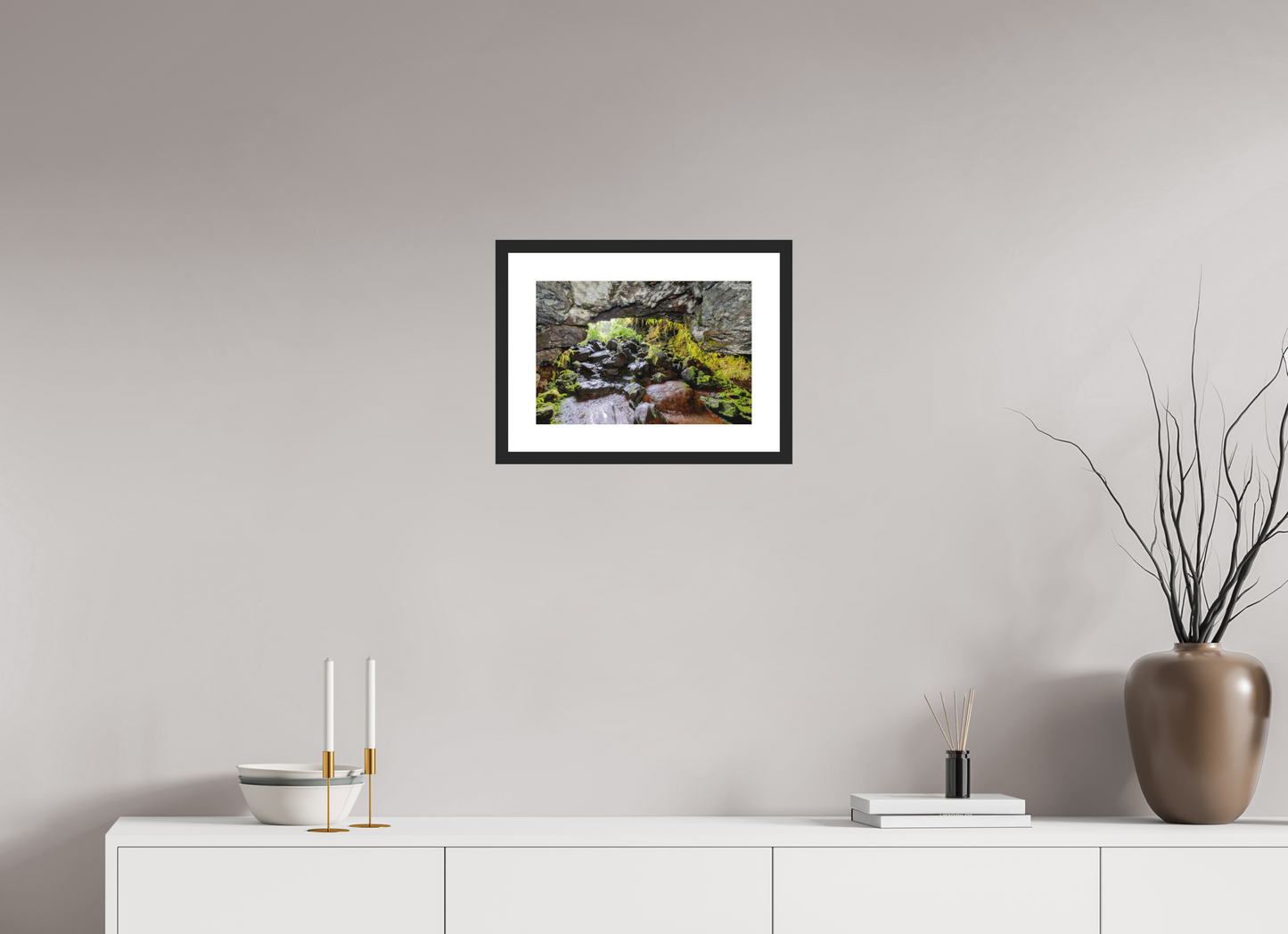 14.8 x 10″, Classic Black Matte Wood Frame Threshold of Adventure